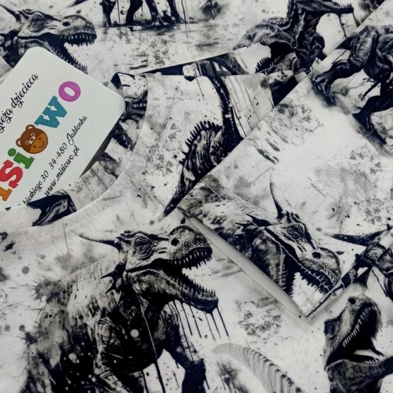 Bluzeczka longsleeve w cyfrowy print DINOZAURY