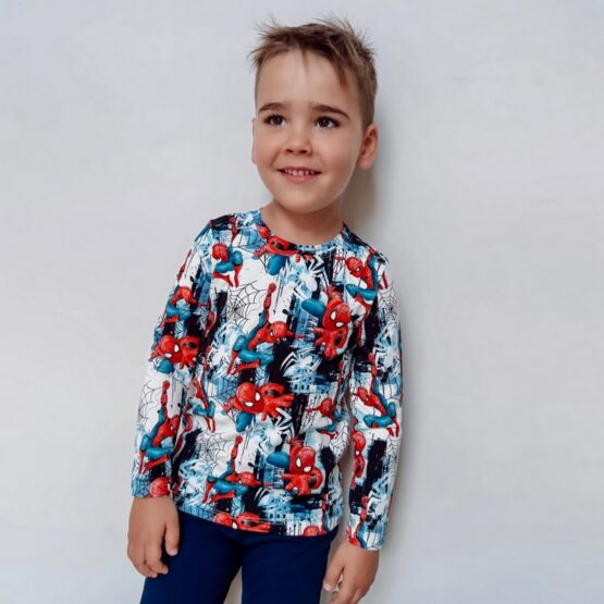 Bluzeczka longsleeve z printem SPIDERMAN